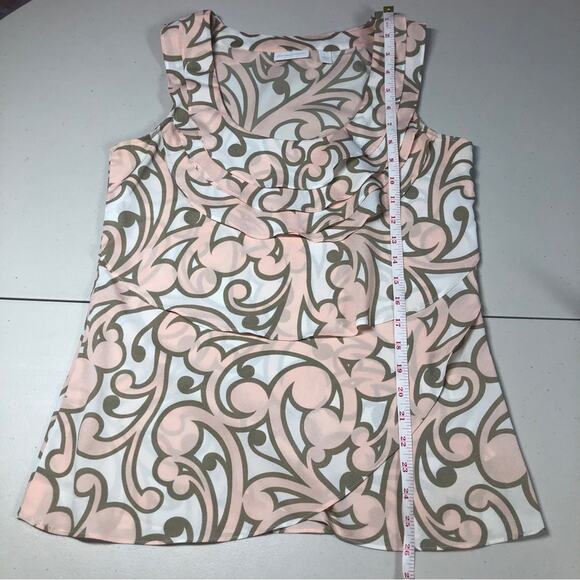 Ny & Co peach/tan ruffled tank small - Picture 5 of 8